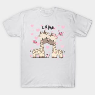 Two cute lovers of a giraffe T-Shirt